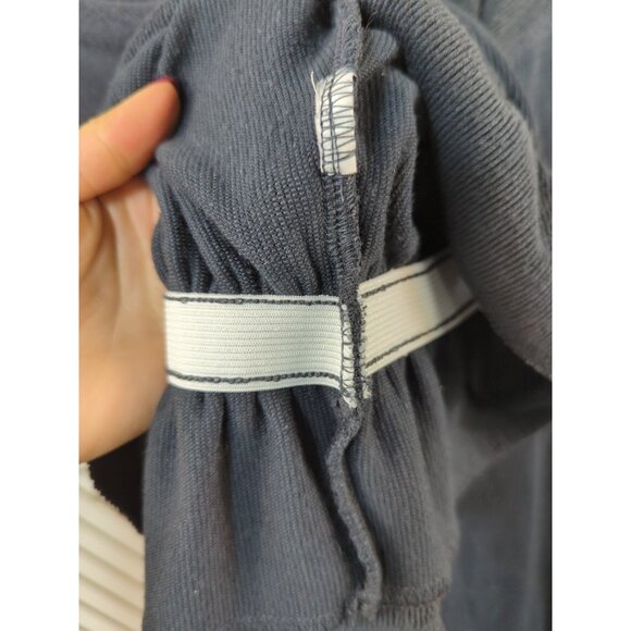 Zara Long Sleeve Grey Crew Neck Pull Over Cinched Waist Classic Style Size Small - Picture 5 of 6